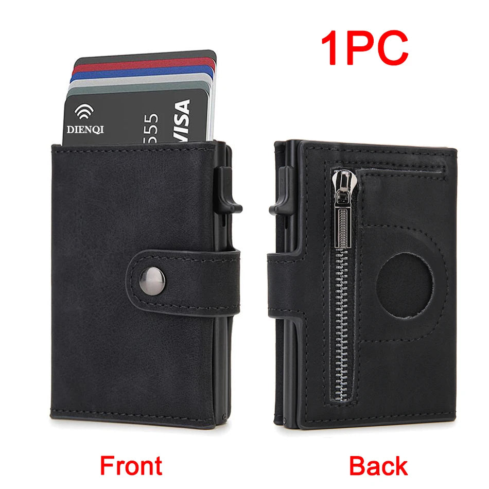 Carbon Fiber Rfid Blocking Mens Credit Card Holder Airtag Wallet