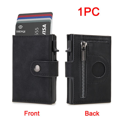 Carbon Fiber Rfid Blocking Mens Credit Card Holder Airtag Wallet