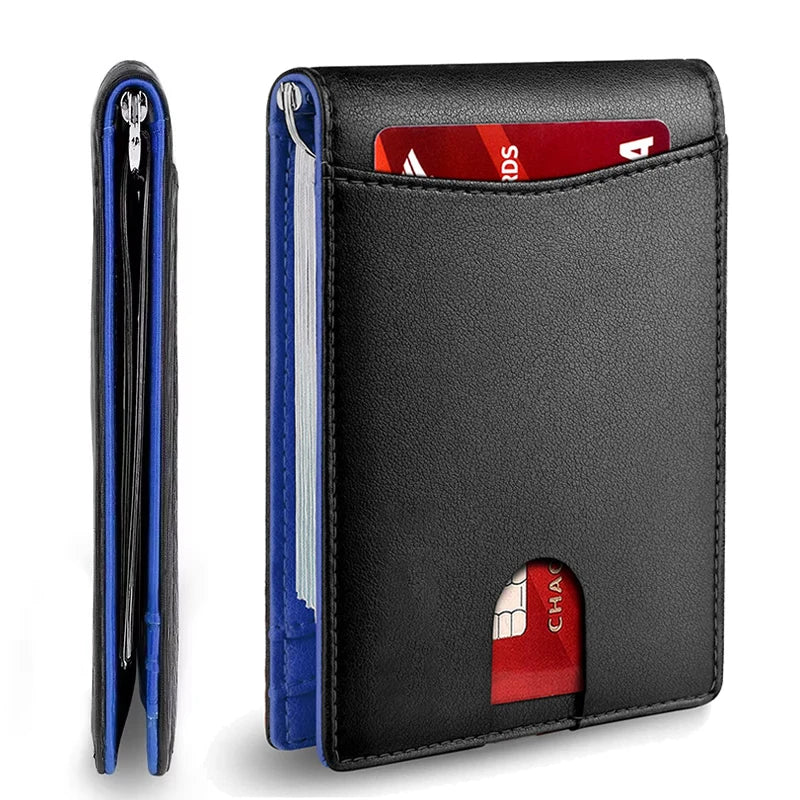 Rfid Carbon Fiber Men Wallets Man Card Holder Money Bag Slim Thin Mini Wallet Male Small Short Purse Black Walet Billfold Vallet