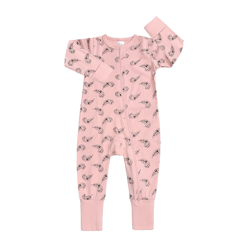 Kids Tales Storytime Cotton-Blend Double-Zip Baby Romper