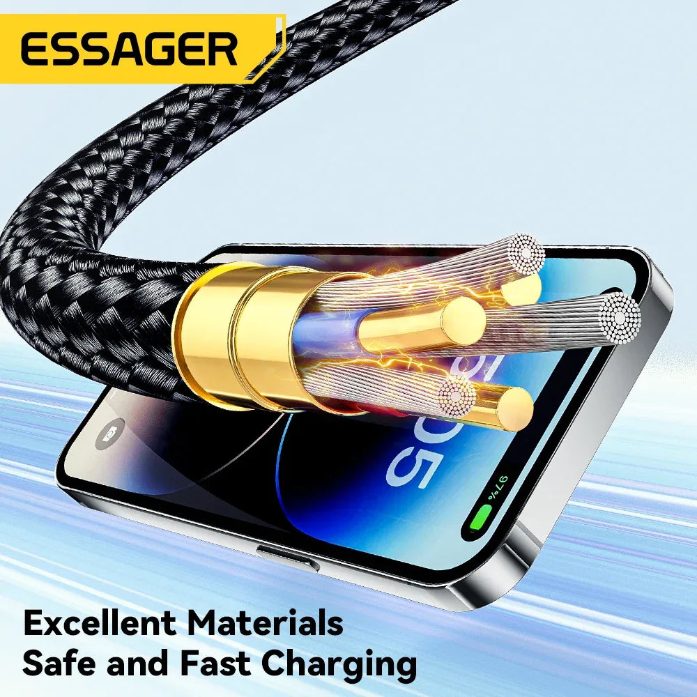 Essager USB C Cable for iPhone 14 13 12 11 Pro Max Xs 8 Plus iPad Macbook - ShopHub