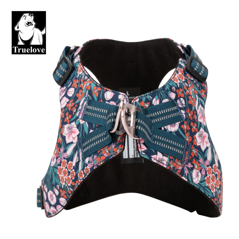 Truelove Pet Harness Floral Doggy Harness Dog Vest Type Dog Walking Chain Small Medium Puppy Cat Printed Cotton TLH1912