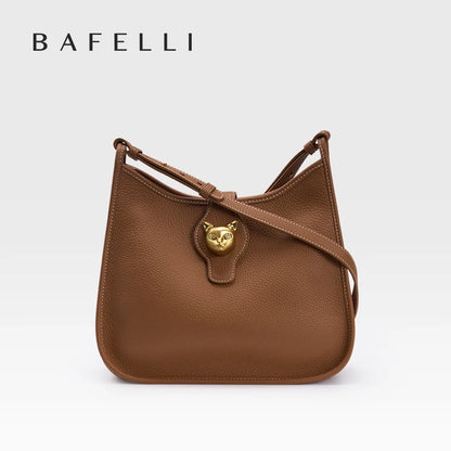 BAFELLI Natural Cattle Leather Bucket Bag