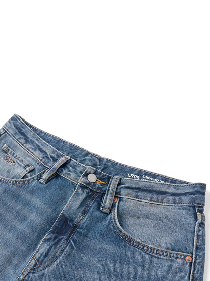 SIMWOOD 2026 Autumn New Loose Relax 13.5oz Heavyweight Washed Vintage Jeans Men Denim Pants Retro  Streetwear