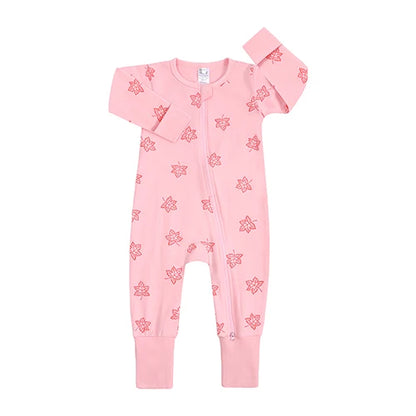 Kids Tales Little Moments Cotton-Blend Double-Zip Baby Romper