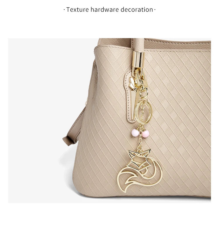 FOXER Luxury Genuine Leather Women's Shoulder Bag