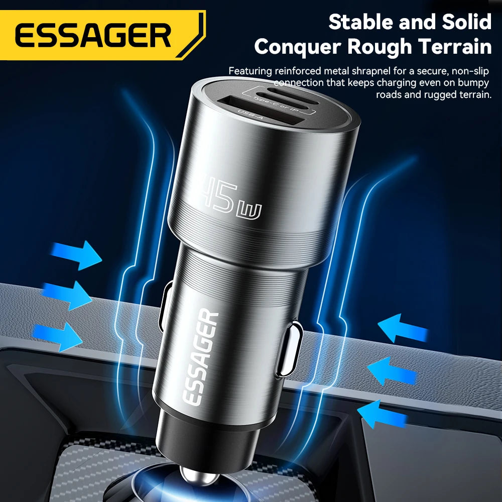 Essager IP Port Car Charger USB Type C