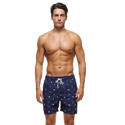Men's ShopHub NZ summer boardshorts featuring quick-dry polyester, breathable mesh liner, ideal for gym or beach activities.