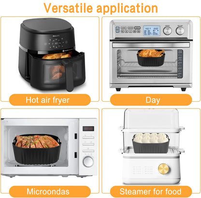 Premium 23cm Silicone Air Fryer Basket Liner for Ninja 180,Cosori 5.5L/6L/6.1L, Phi Series 2000 6.2L Na230