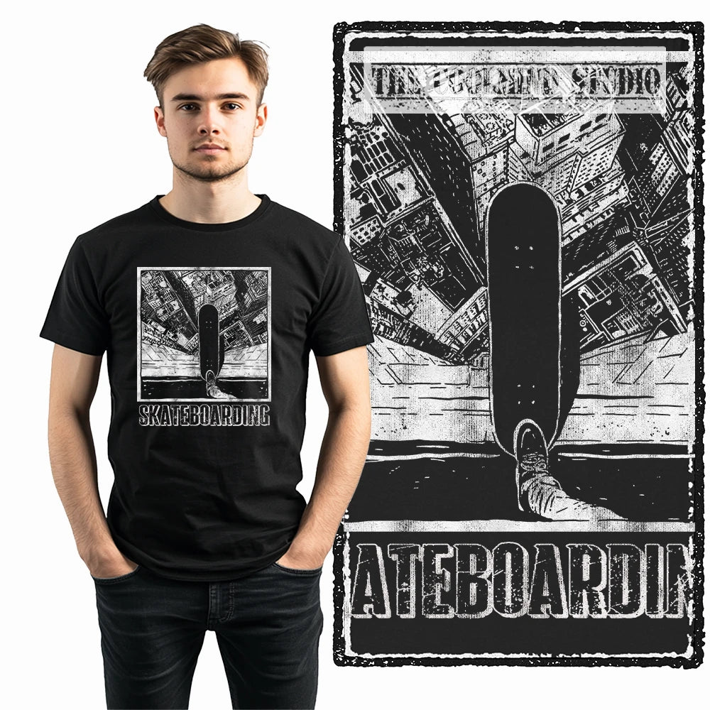 COOLMIND Unisex Skate Graphic Cotton T-Shirt | Streetwear Selection