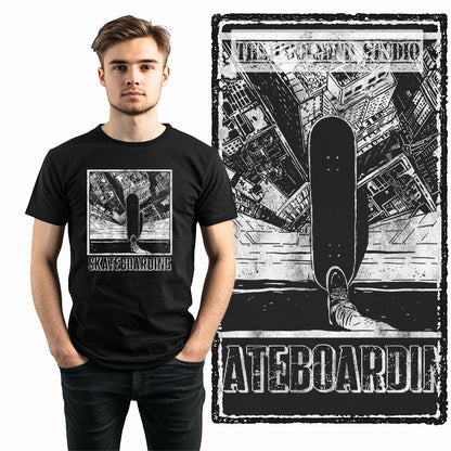 COOLMIND Unisex Skate Graphic Cotton T-Shirt | Streetwear Selection