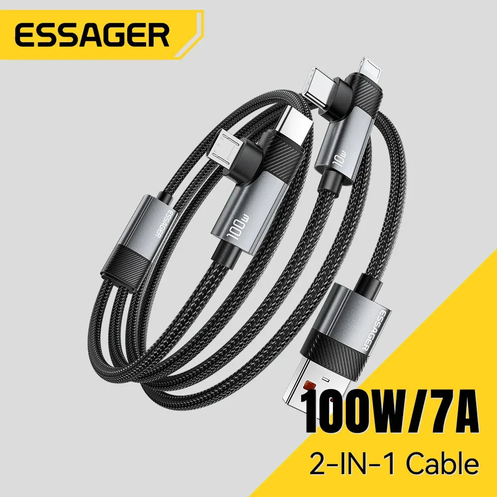 Essager 2-in-1 100W Fast Charging Cable - ShopHub