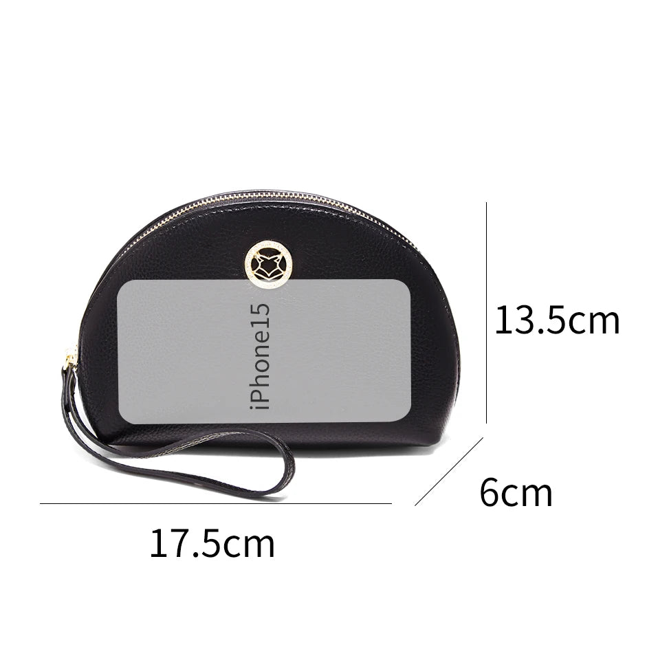 FOXER Genuine Leather Women's Mini Wristlet