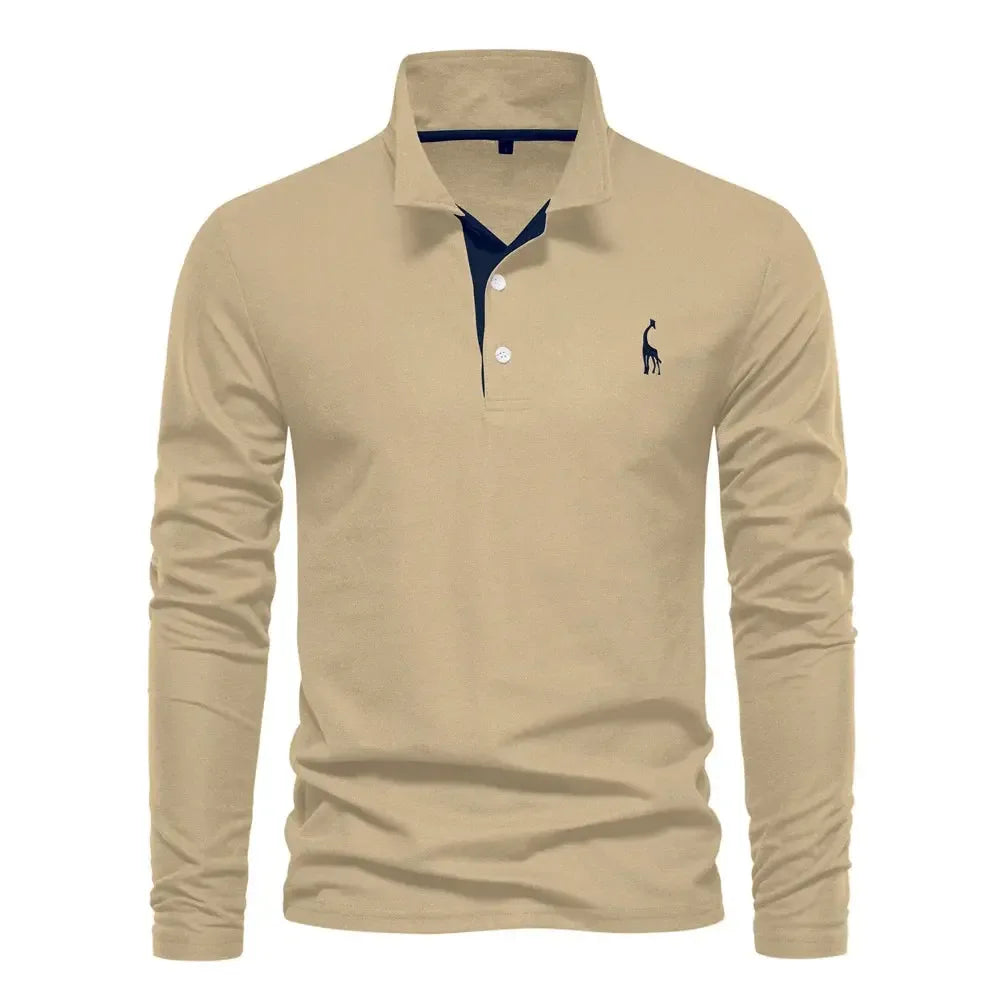 AIOPESON Men's Deer Embroidery Polo Shirts - ShopHub