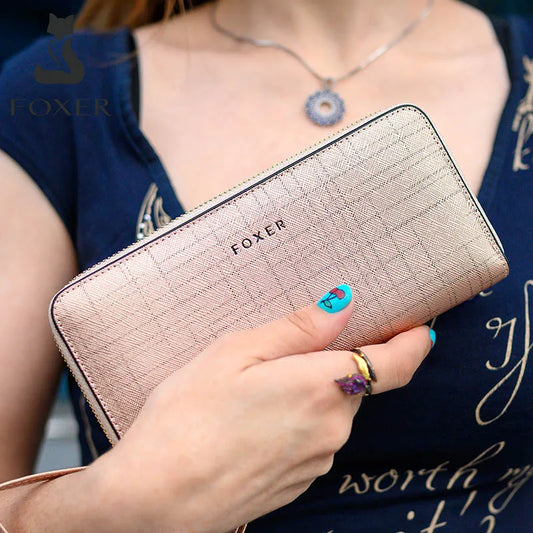FOXER Women's Split Leather Wallet