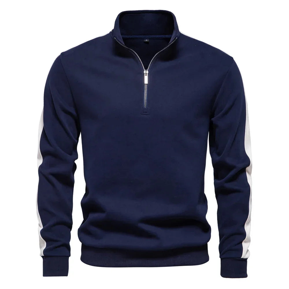 AIOPESON Men's Mock Neck Quarter-Zip Sweatshirts - ShopHub