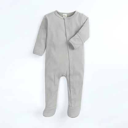 Kids Tales Tiny Steps Ribbed Cotton Footed Baby Romper