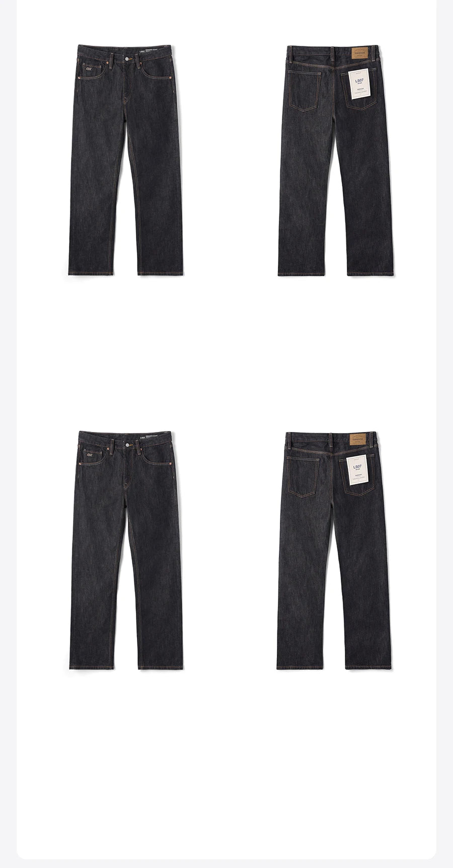 SIMWOOD 2026 Autumn Winter New Loose Straight 13oz 100% Cotton Fabric Jeans Men Washed Vintage Classical Denim Trousers