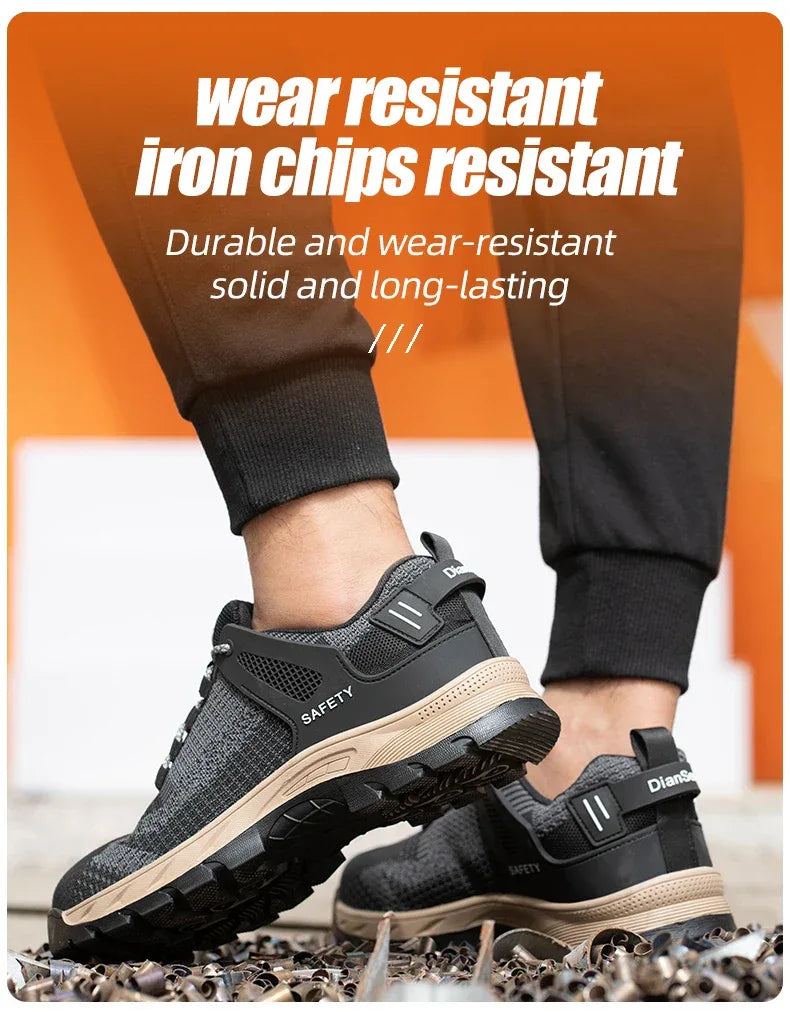 Unisex Indestructible Non-Slip Work Shoes With Steel Toes - ShopHub