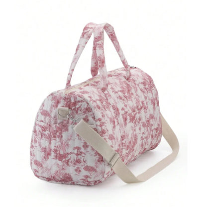 Large Capacity Mommy Bag Travel Tote Bag for Women Baby Diaper Bag Floral Print Multifunctional Crossbody Bag