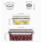 4-Piece Clear Food Storage Containers with Snap Lids