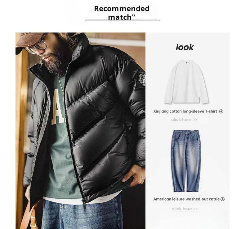 Maden Men's 90% White Duck Down Jacket