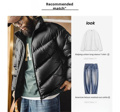 Maden Men's 90% White Duck Down Jacket