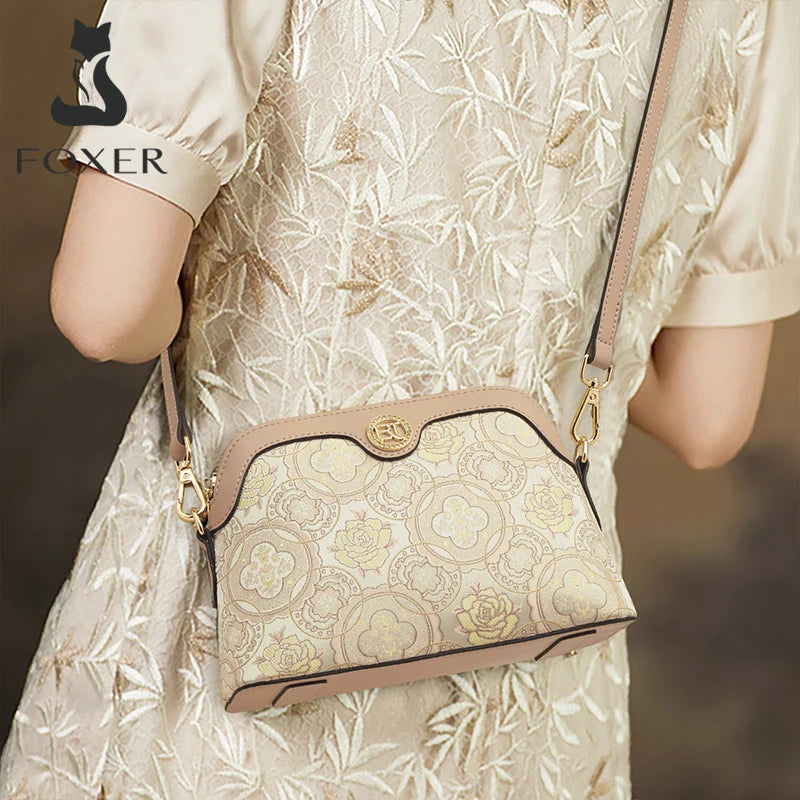 FOXER Chinese Style Embroidery Women Shoulder Underarm Bag