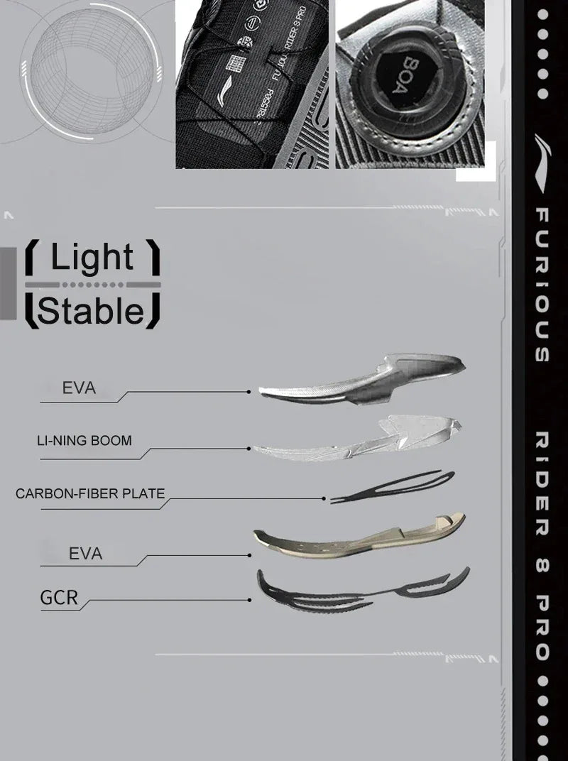 Li-Ning Men's FURIOUS RIDER 8 PRO Running Shoes - ShopHub