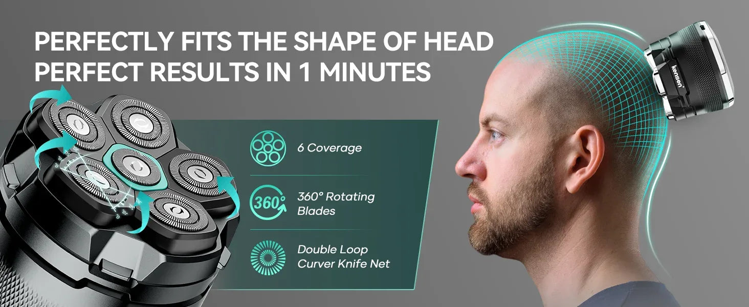 KENSEN S15 6D Electric Head Shaver - ShopHub