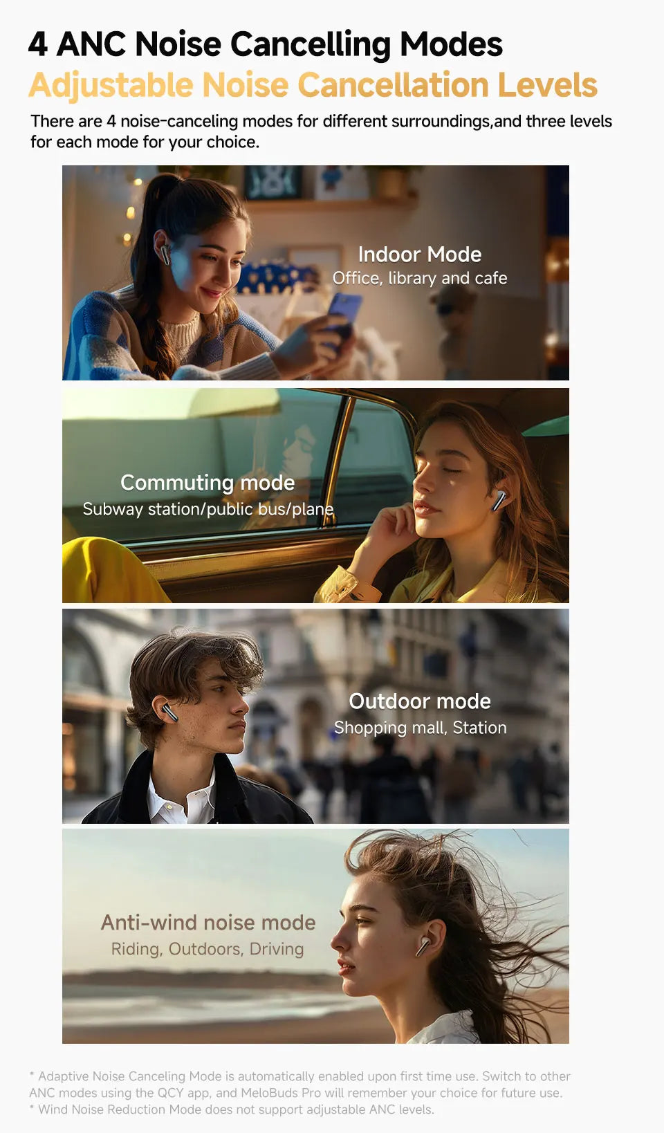 QCY MeloBuds Pro Earphones with 46dB ANC, Hi-Res LDAC, Bluetooth 5.3, 6 Mic Multipoint Connection, In-Ear Detection - ShopHub
