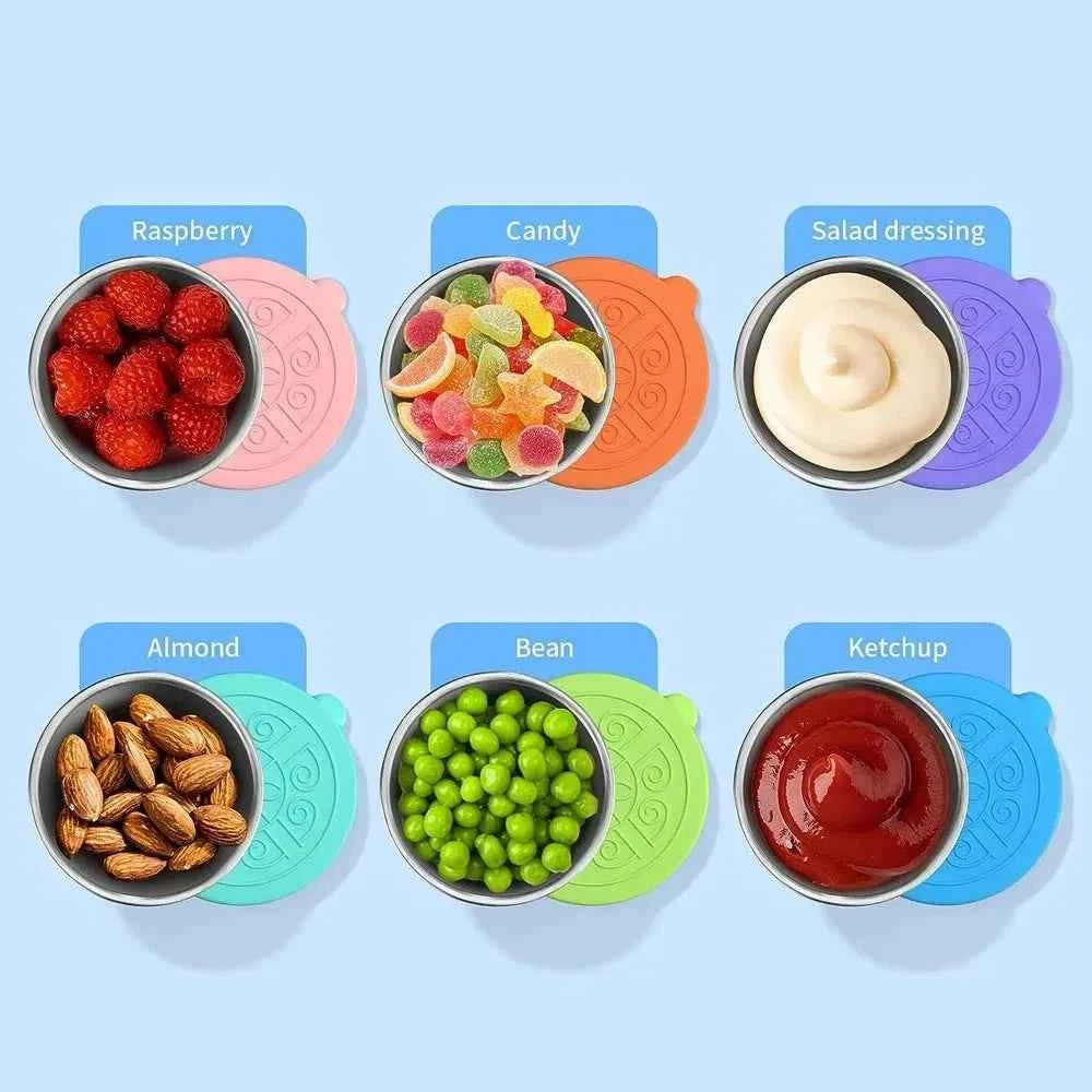 12pc 304 Stainless Steel Food Containers with Leakproof Lids - Dishwasher Safe Salad Dressing Cups for Meal Prep, Bento & Picnic