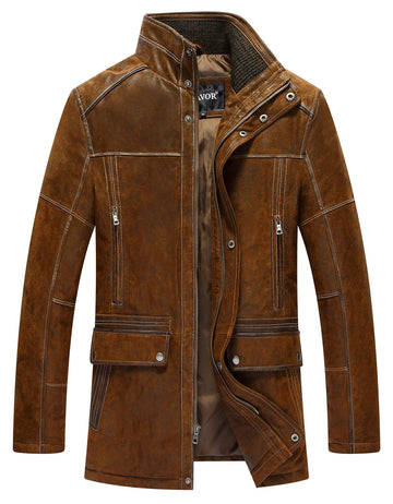 FLAVOR Men's Longline Leather Winter Coat – City Heritage