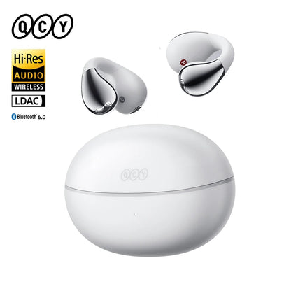 QCY Crossky C30S Wireless Earphones - Hi-Res LDAC Open Ear Clip-On Bluetooth 6.0 Sports Headphones with 40H Battery Life