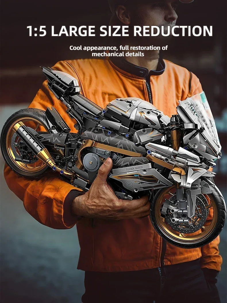 TOYLINX 1:5 Alloy Motorcycle Model With 2045 Pieces - ShopHub