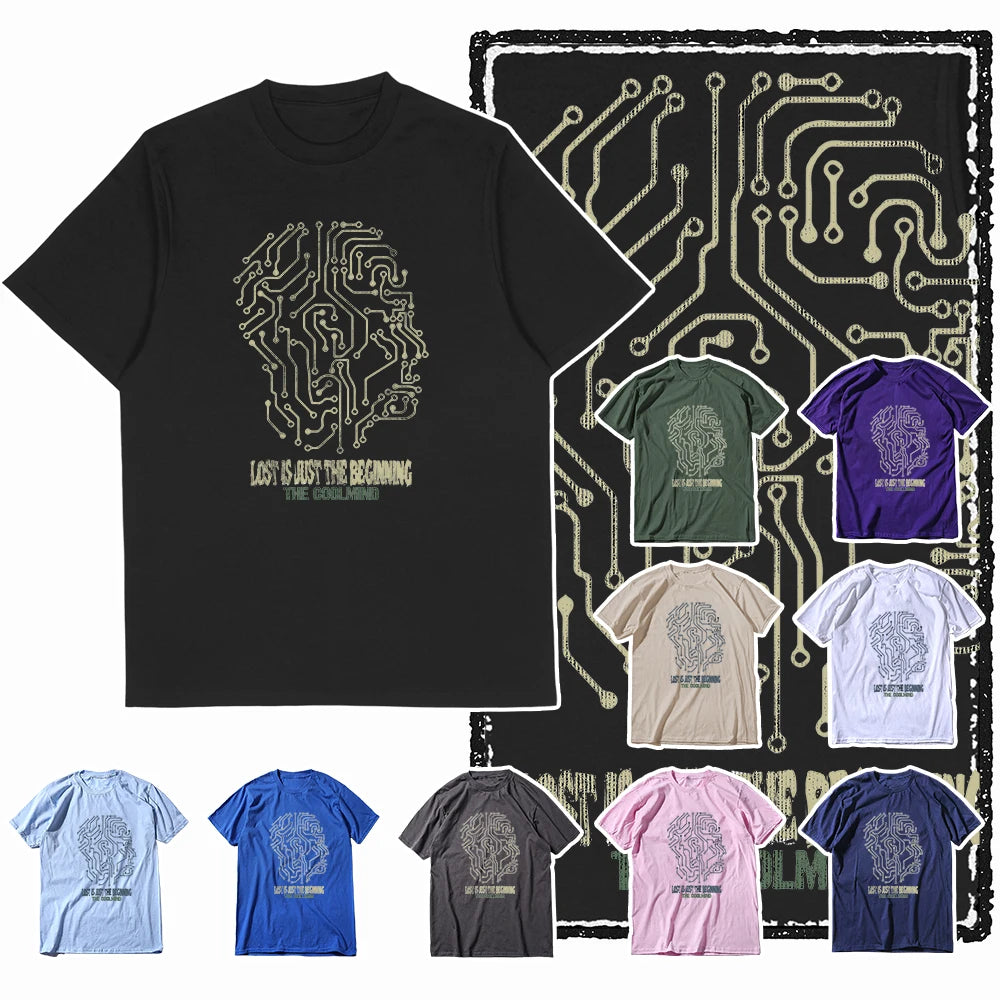 COOLMIND Unisex Circuit Mindset Graphic Cotton T-Shirt | Streetwear