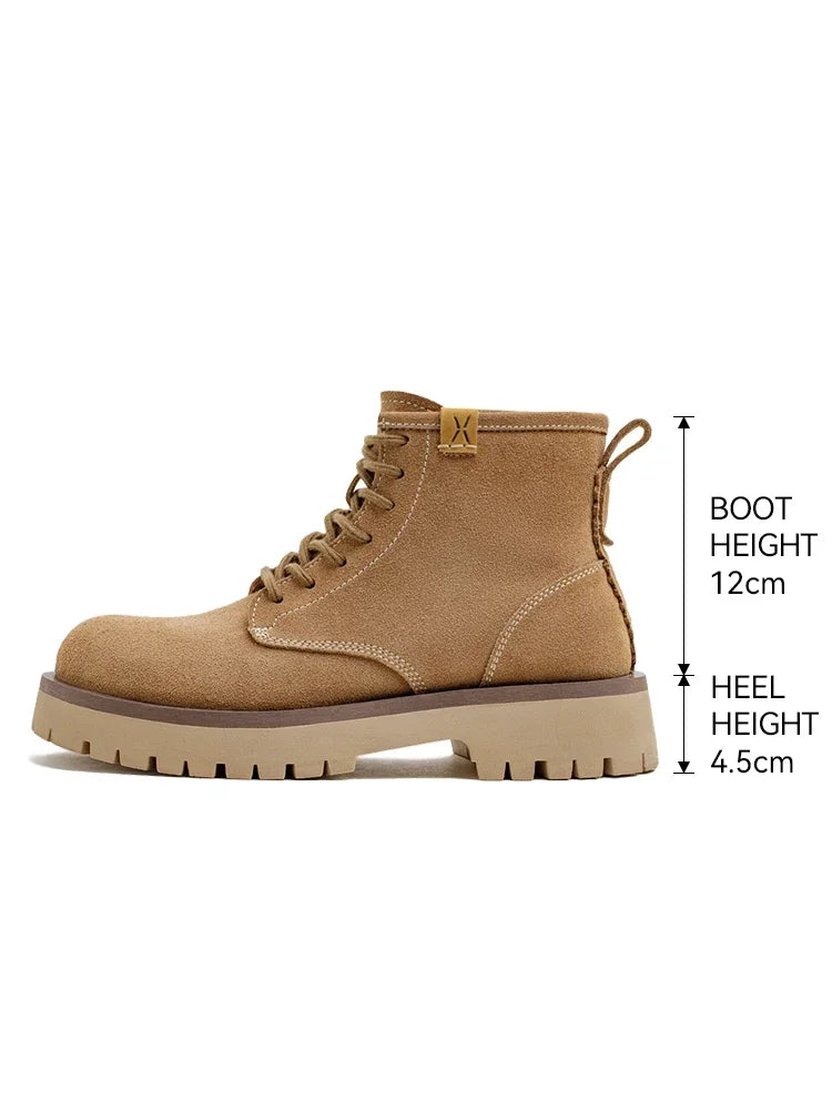 Maden Men's Cow Suede High-Top Boots