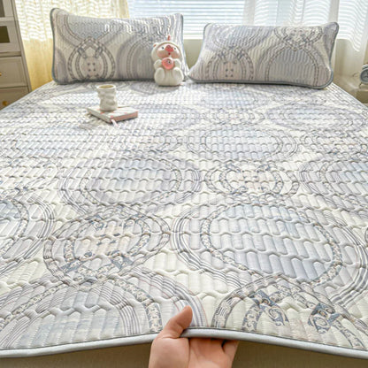 Cooling silk mattress pad set from ShopHub NZ, designed for comfort and temperature regulation during summer.