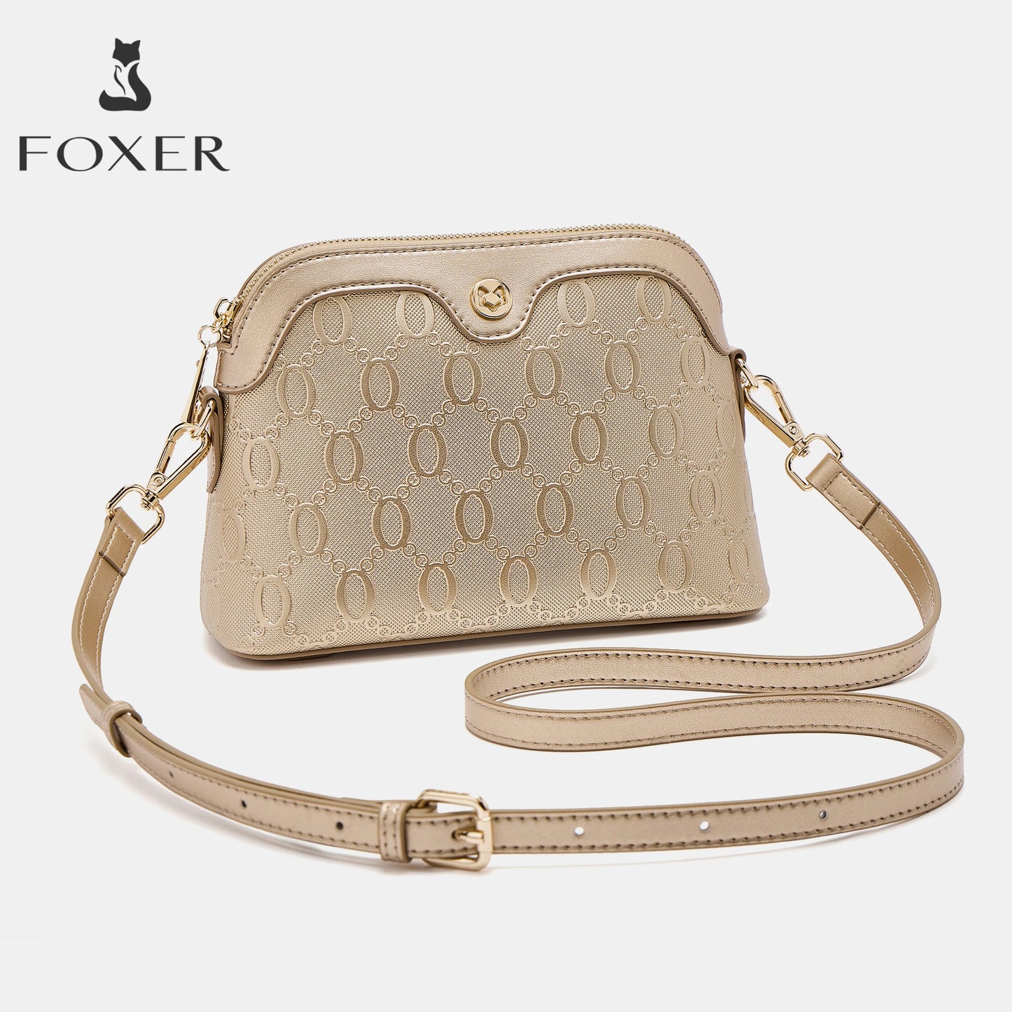 FOXER Luxury Embossed Crossbody Bag