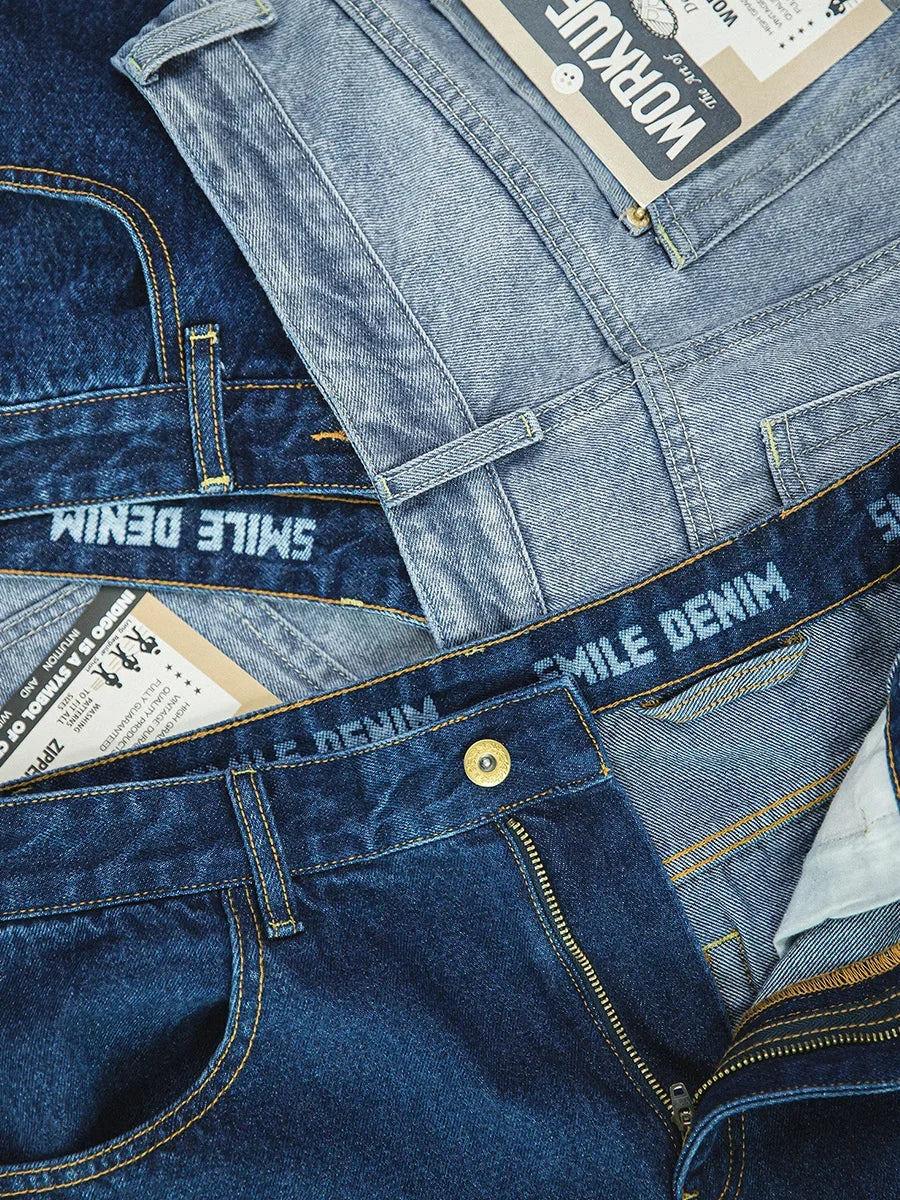 Maden Washed Denim 12.8 oz Retro Loose Straight Jeans
