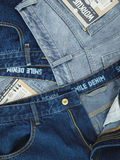 Maden Washed Denim 12.8 oz Retro Loose Straight Jeans