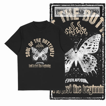 COOLMIND X0111 Butterfly Bliss Graphic Cotton Tee