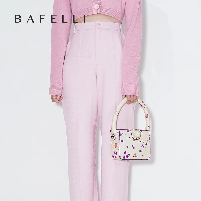 BAFELLI 2026 NEW WOMEN'S HANDBAG BOXY GENUINE LEATHER ORIGINAL DESIGNER LUXURY BRAND CAT SHOULDER FASHION BAGS STYLISH PURSE