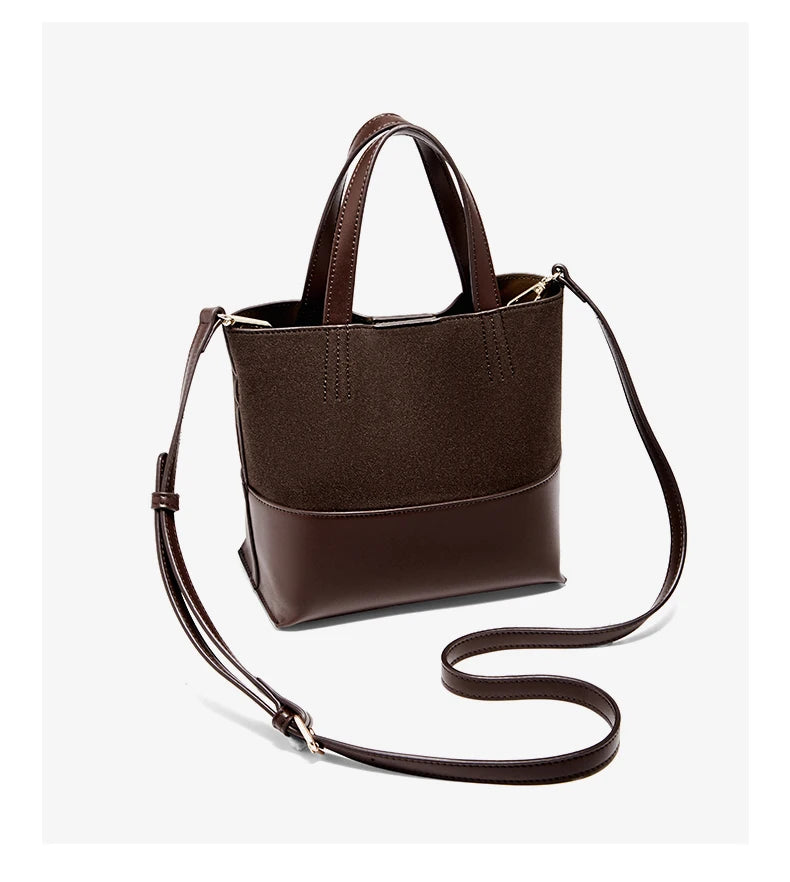 FOXER PU Leather Women's Handbag 2026 Stylish Retro Tote Bag Large Capacity Shoulder Bag for Daily Commute