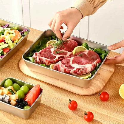 11-Piece Stainless Steel Food Containers with Lids
