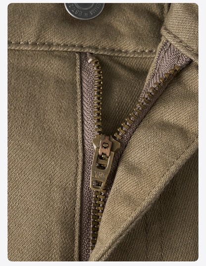 SIMWOOD 2026 Spring New Draping Motorcycle Riding Jeans Men 10oz Fashion Denim Trousers