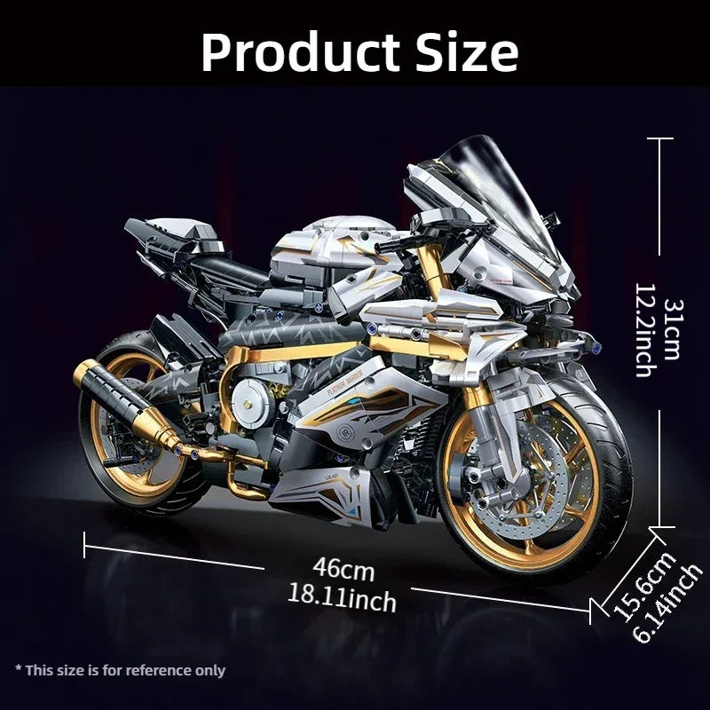 TOYLINX 1:5 Alloy Motorcycle Model With 2045 Pieces - ShopHub