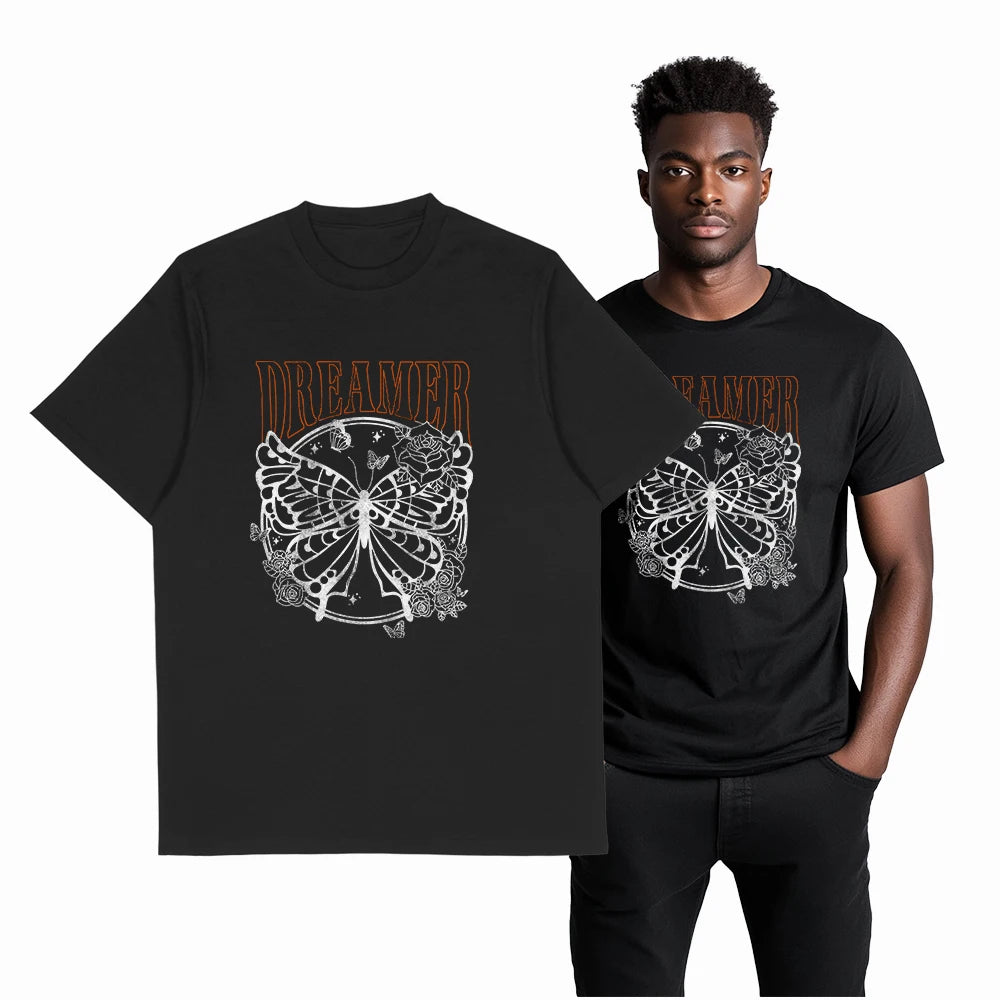 COOLMIND X0114 Winged Whimsy Butterfly Cotton Tee