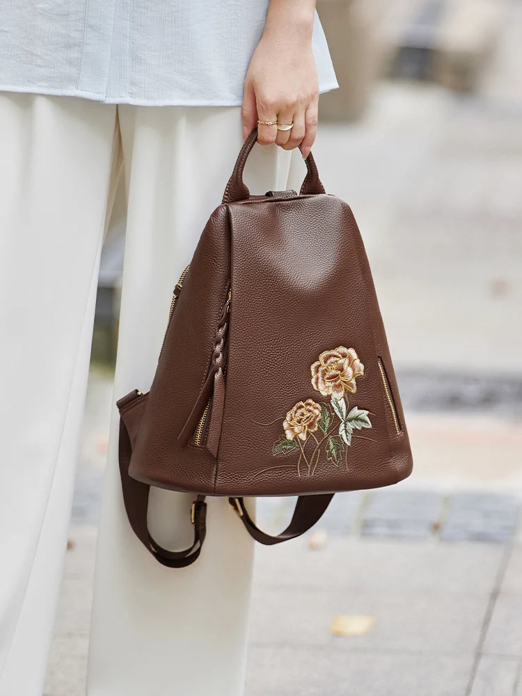 ZOOLER Handmade Cow Leather Backpack