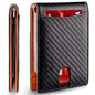Rfid Carbon Fiber Men Wallets Man Card Holder Money Bag Slim Thin Mini Wallet Male Small Short Purse Black Walet Billfold Vallet